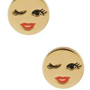 Kate Spade Winking Emoji Earrings